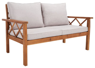 Safavieh Loanna 6Pc Outdoor Living Set, Natural / Light Grey