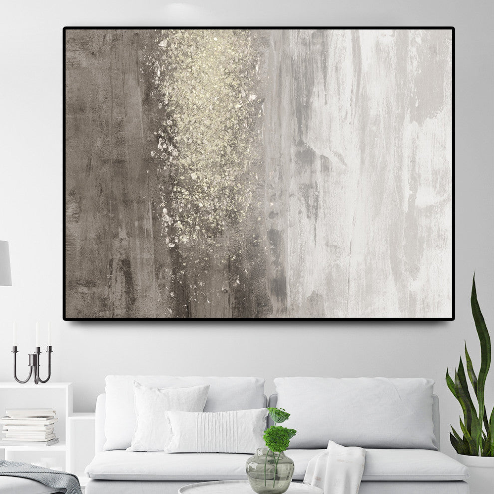 "Glitter Rain II" Oversized Framed Canvas, 60" x 40"