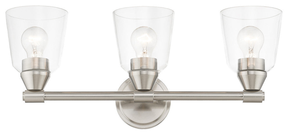 Catania 3-Light Brushed Nickel Vanity Sconce