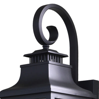 Morgan Outdoor Wall Mounted Lighting, Black, 2-Light