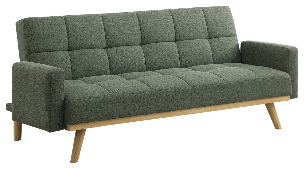 Kourtney Upholstered Tufted Convertible Sofa Bed Sage Green