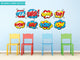 Superheroes Fabric Wall Decals, Size Small
