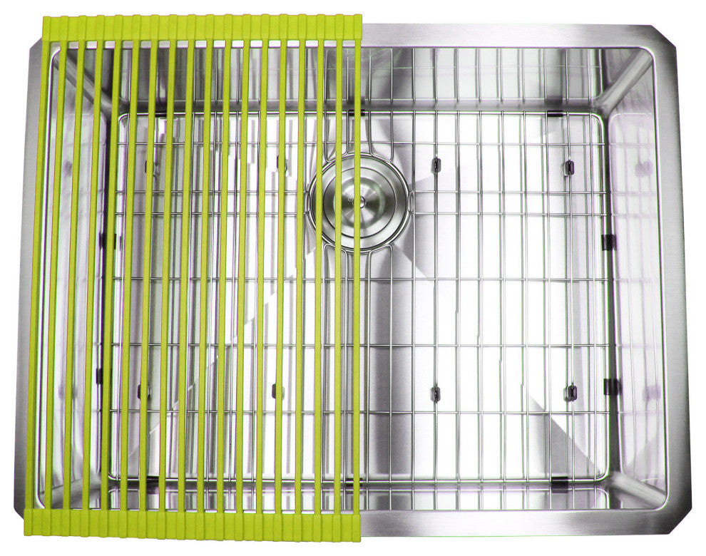 26" 16 Gauge Undermount Single Bowl Stainless Steel Sink Package