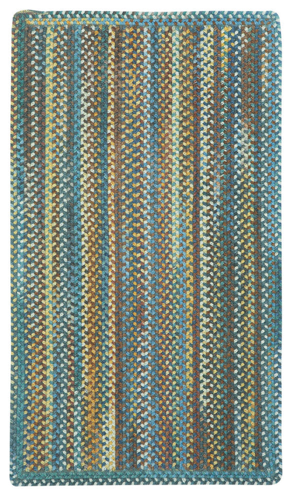 Capel Kill Devil Hill Medium Blue 0210_450 Braided Rugs - 4' X 6' Oval
