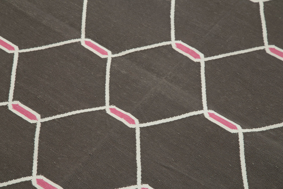 Rug N Carpet - Handmade Wool 3' 7'' x 5' 6'' Flatweave Dhurrie Kilim Rug