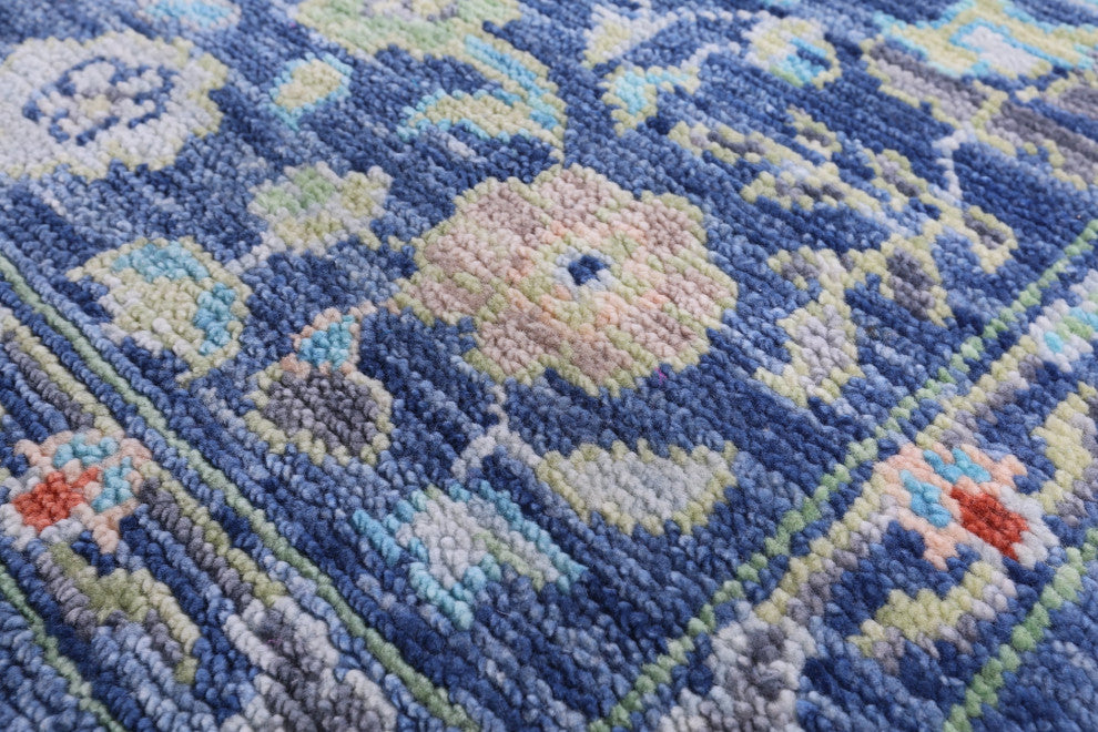 8' 0" X 9' 8" Hand-Knotted Turkish Oushak Wool Rug - Q15584