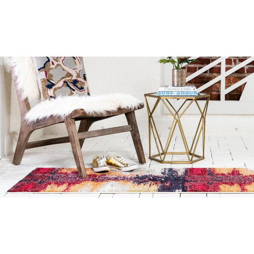 Rug Unique Loom Estrella Pink Runner 2' 7 x 10' 0