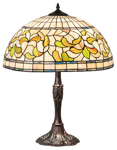 Meyda Lighting 232800 26" High Tiffany Turning Leaf Table Lamp