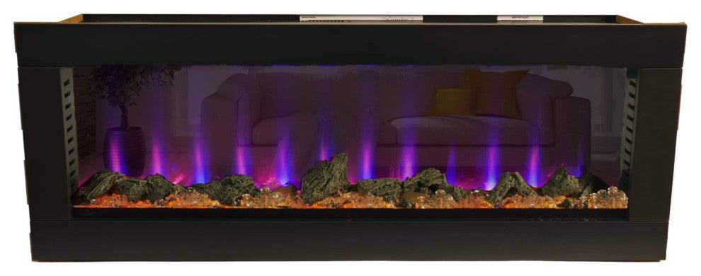 Bluegrass Living 50" See Through Electric Fireplace CEFBD50H