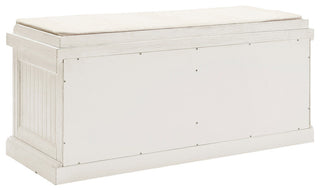 Seaside Entryway Bench, Distressed White Finish