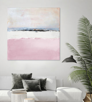 Pink Sea Abstract - 84 x 84 by Lanie Loreth