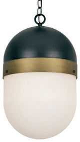 Brian Patrick Flynn - Capsule Outdoor 3 Light Matte Black/Gold Pendant