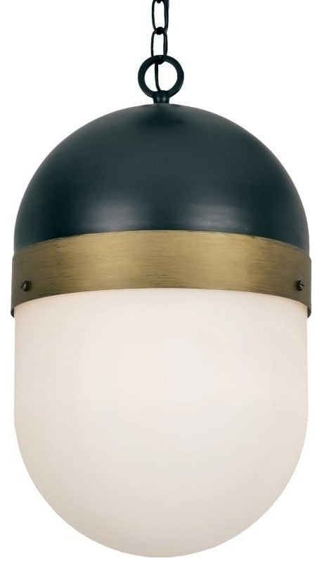 Brian Patrick Flynn - Capsule Outdoor 3 Light Matte Black/Gold Pendant