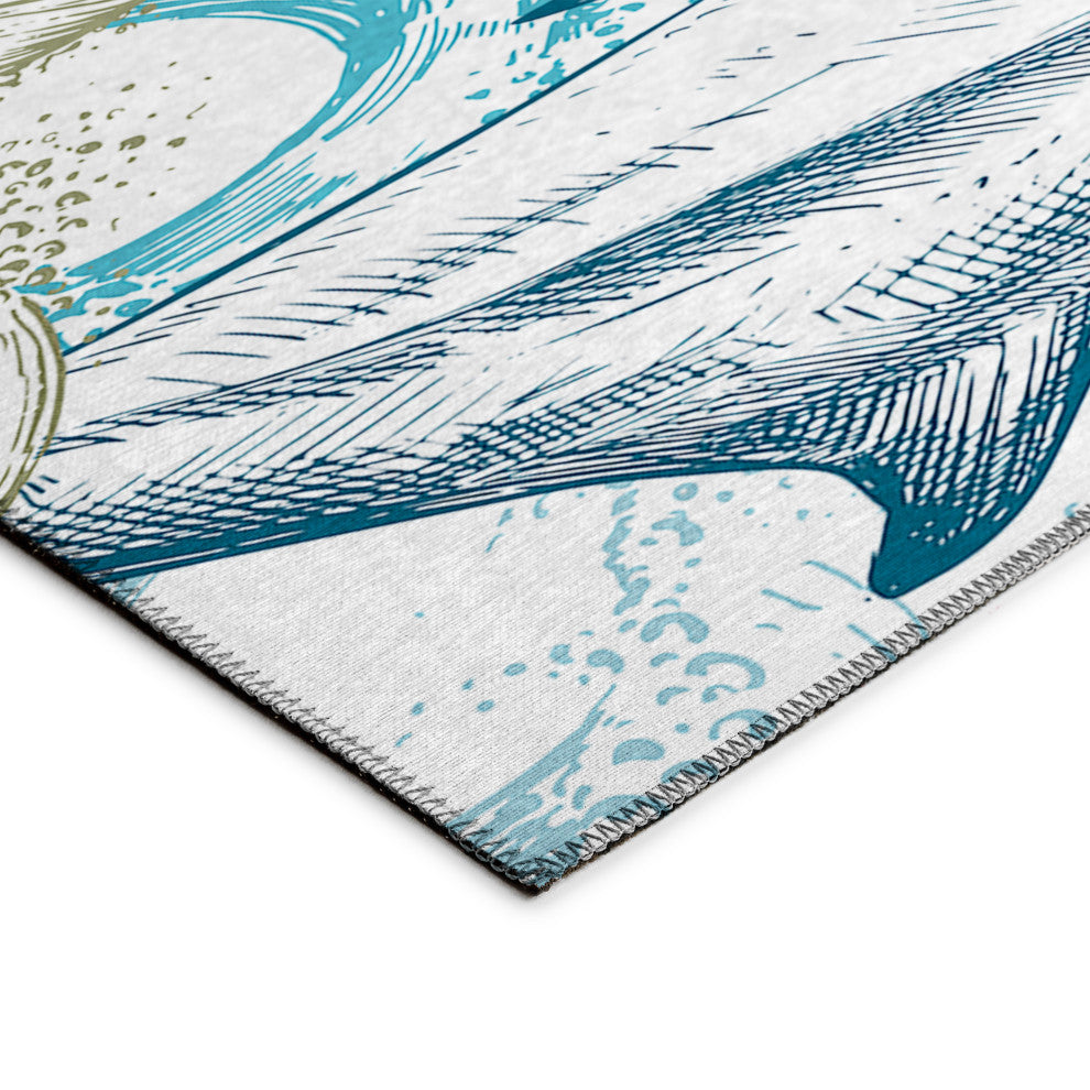 Indoor/Outdoor Harbor HA10 Ivory Machine Washable 8' x 10' Rug