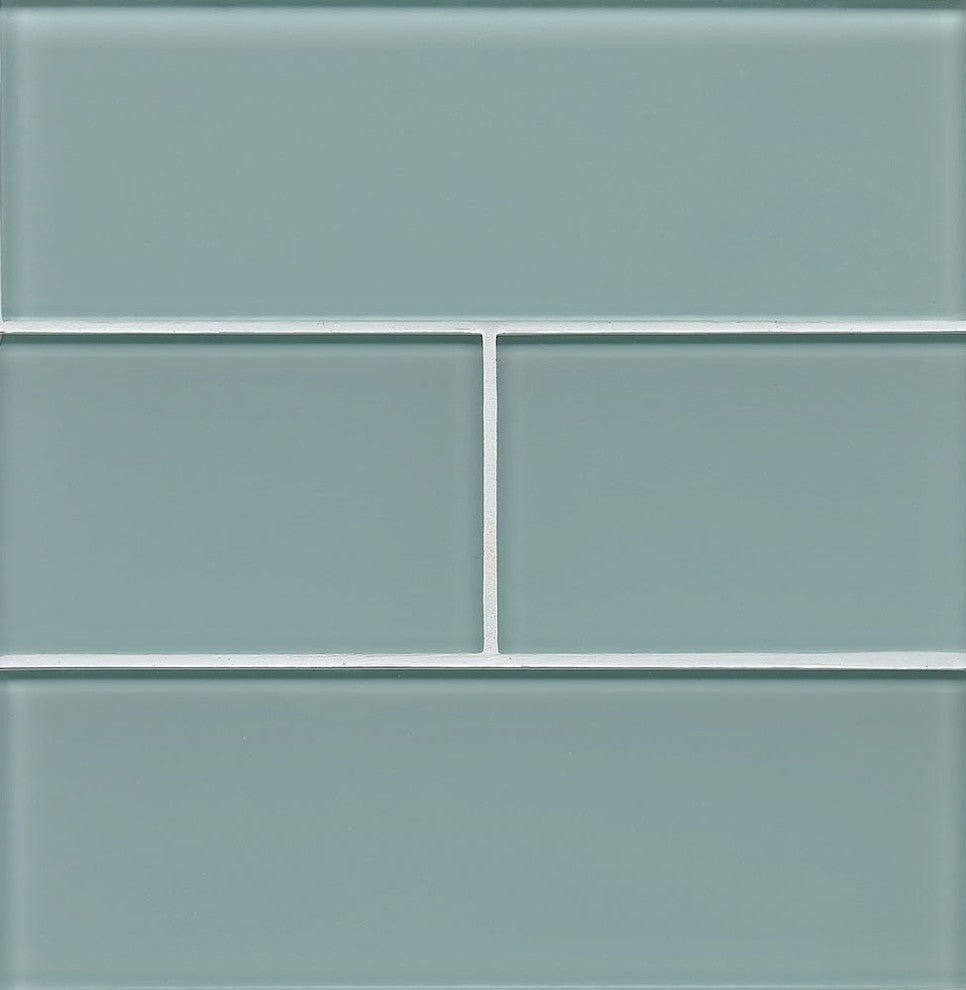 4"x12" Hamptons Glass Subway Tile, Sail