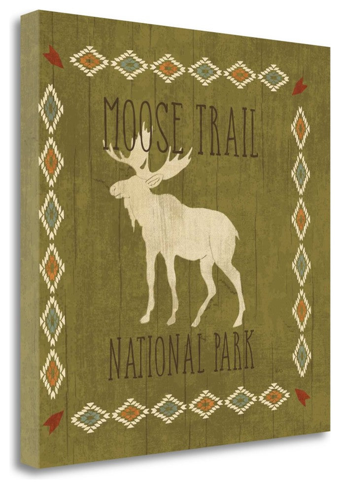 "Lodge Resort II On Wood" By Veronique Charron, Giclee on Gallery Wrap Canvas