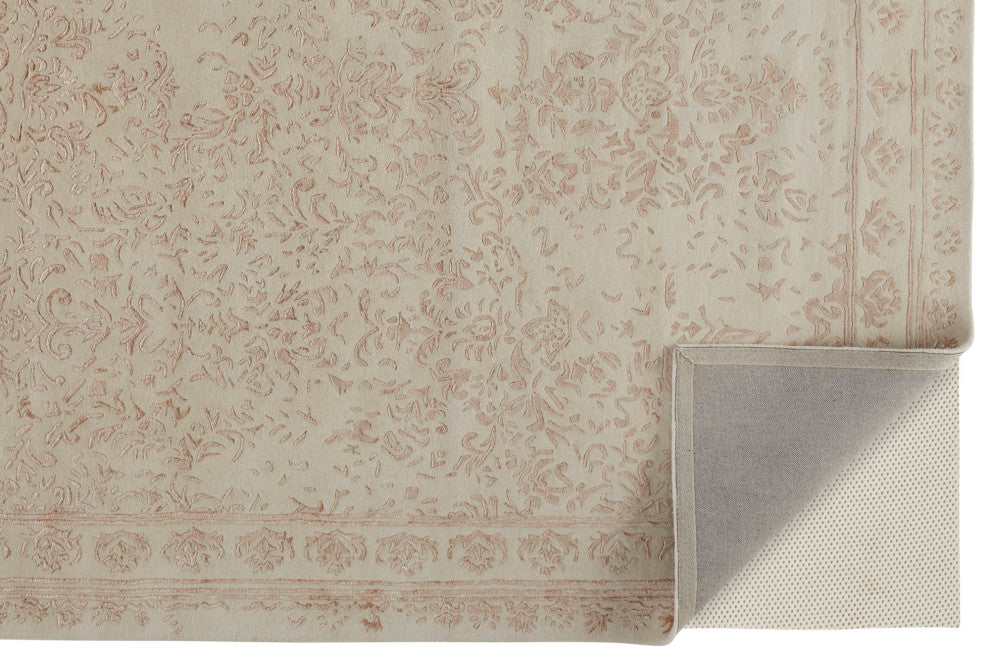 Weave & Wander Khalo Wool Rug, Ivory/Blush, 2'-6" X 8'