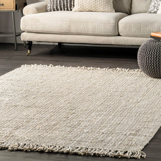 Nuloom Hand Woven Maui Chunky Loop Rug, Off White 9'6"x13'6"