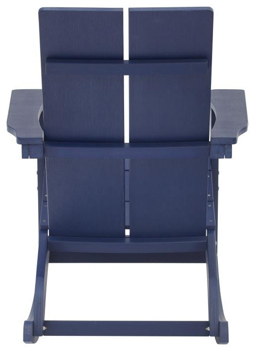 Finn Set of 2 Outdoor Rocking Adirondack Chair-Rust Resistant Hardware, Navy