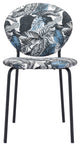 Side Dining Chair, Set of 2, Steel Metal, Fabric, Black, Bar Kitchen Pub Bistro