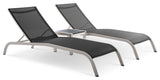 Savannah 3 Piece Outdoor Patio Mesh Set - Black