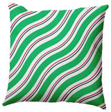 Candy Stripes Accent Pillow, Bright Green, 20"x20"