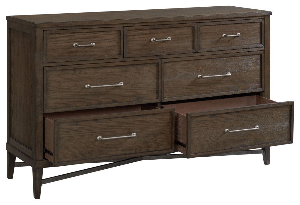 Preston 7-Drawer Dresser, Weathered Vintage Oak
