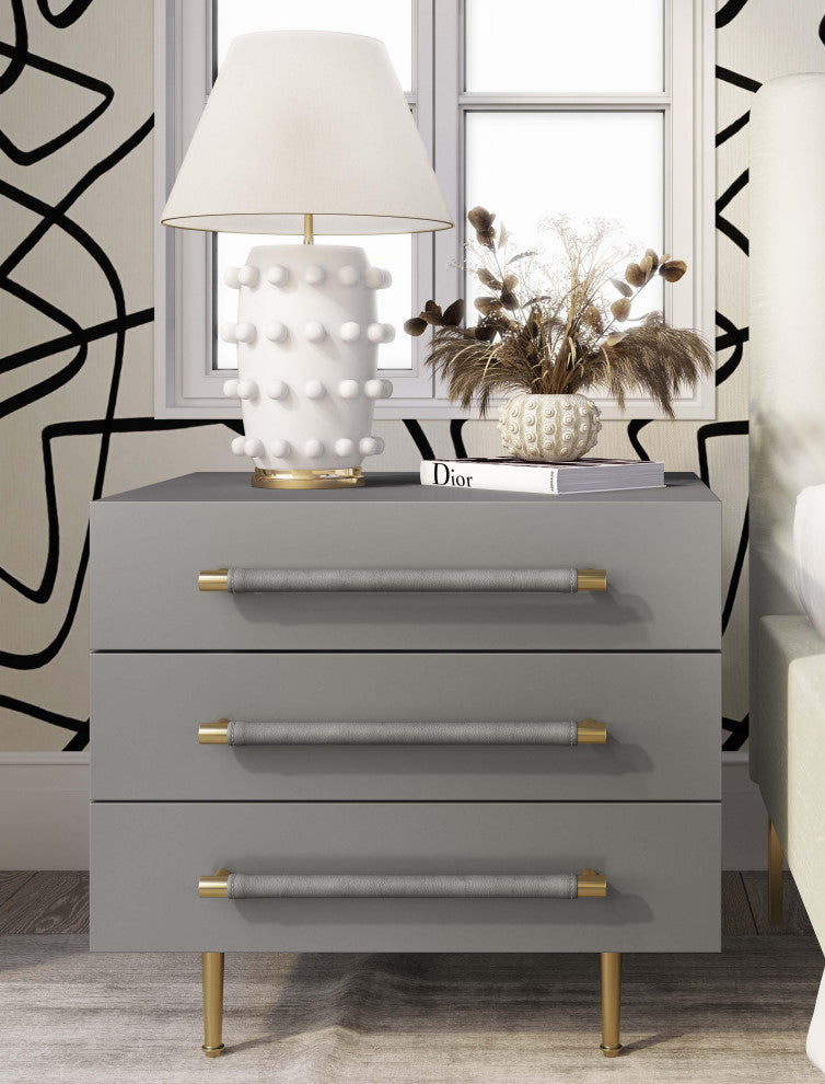 Trident Grey Nightstand - Grey