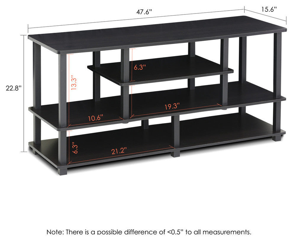 Jaya Large Tv Stand For Up To 50-Inch Tv With Storage Bin