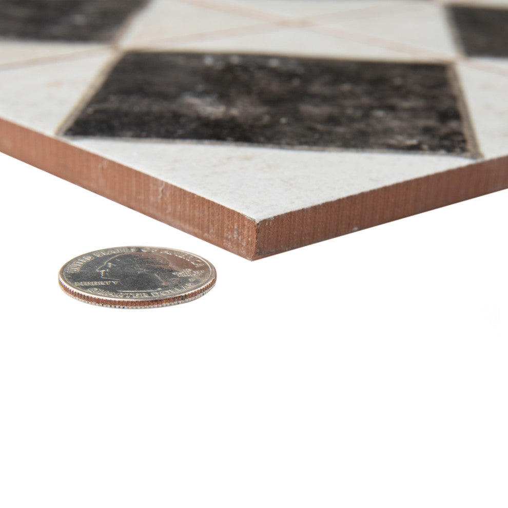 Kings Arles Black Ceramic Floor and Wall Tile