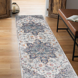 Montana Kriselda Runner, Gray, 2'7" x 8', Medallion