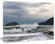 Waves in Lerici Beach Italy, Seascape Canvas Art Print, 20"x12"