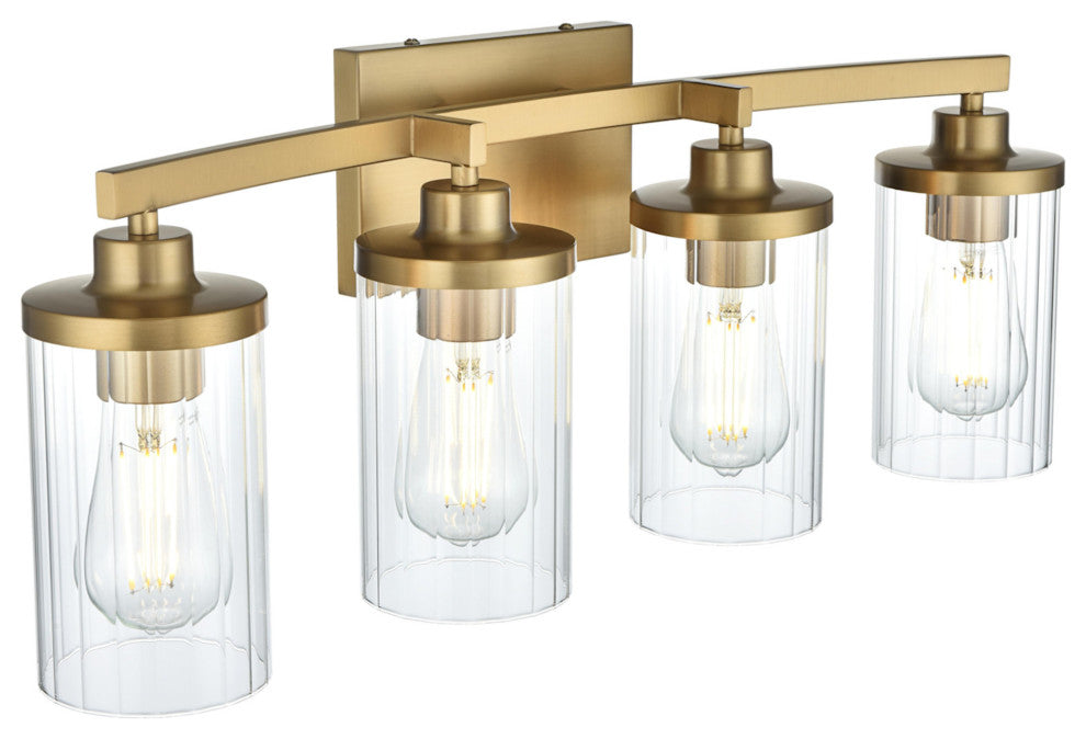 Elegant Lighting LD7316W25 Thane 4 Light 25"W Vanity Light - Satin Gold