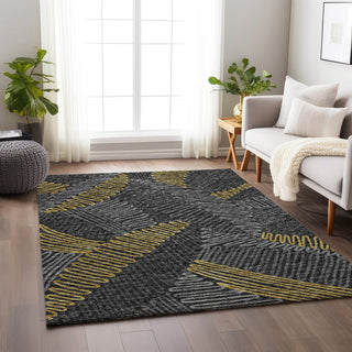 Addison Premium Washable Mayfield AMF117 Gray 5' x 7'6" Rug