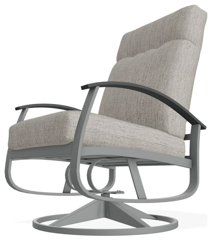 Belle Isle Cushion Deep Seat Outdoor Swivel Rocker, Thatch Ash/Graphite
