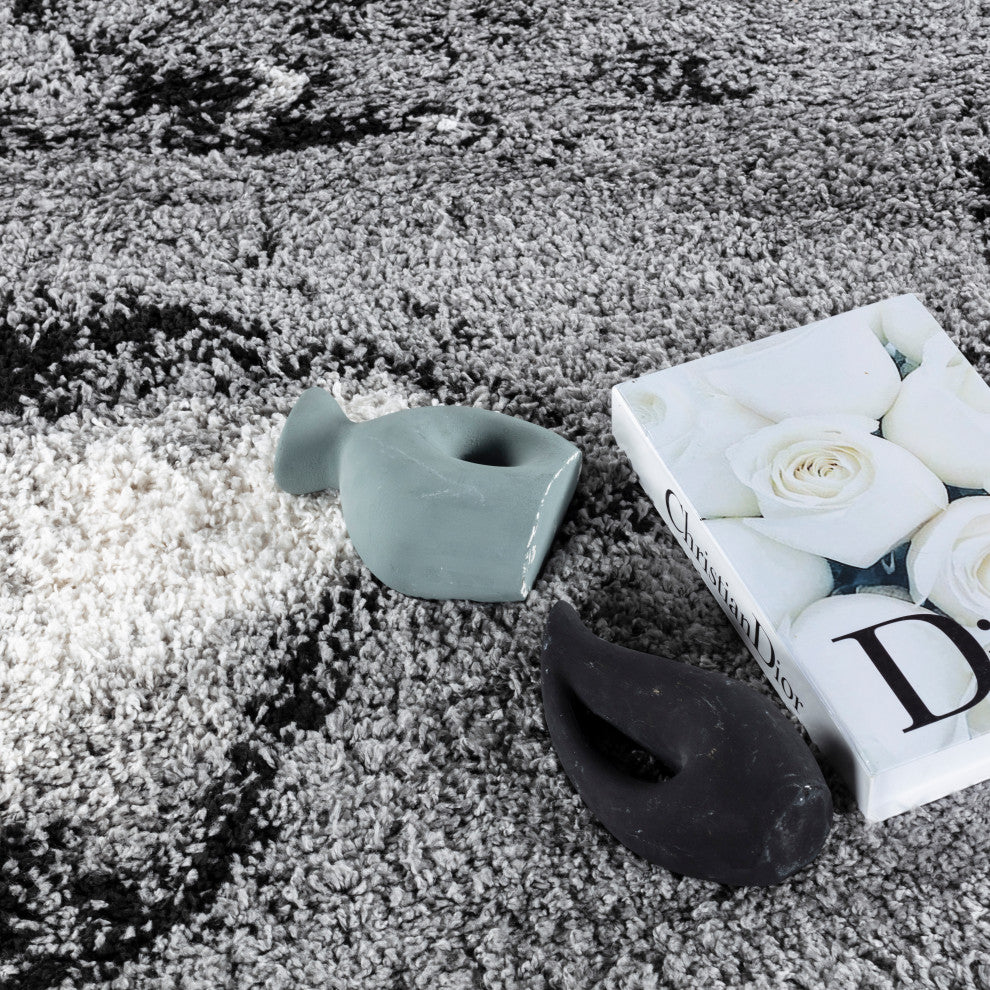 Noori Rug Shag Blake Grey/Black Rug