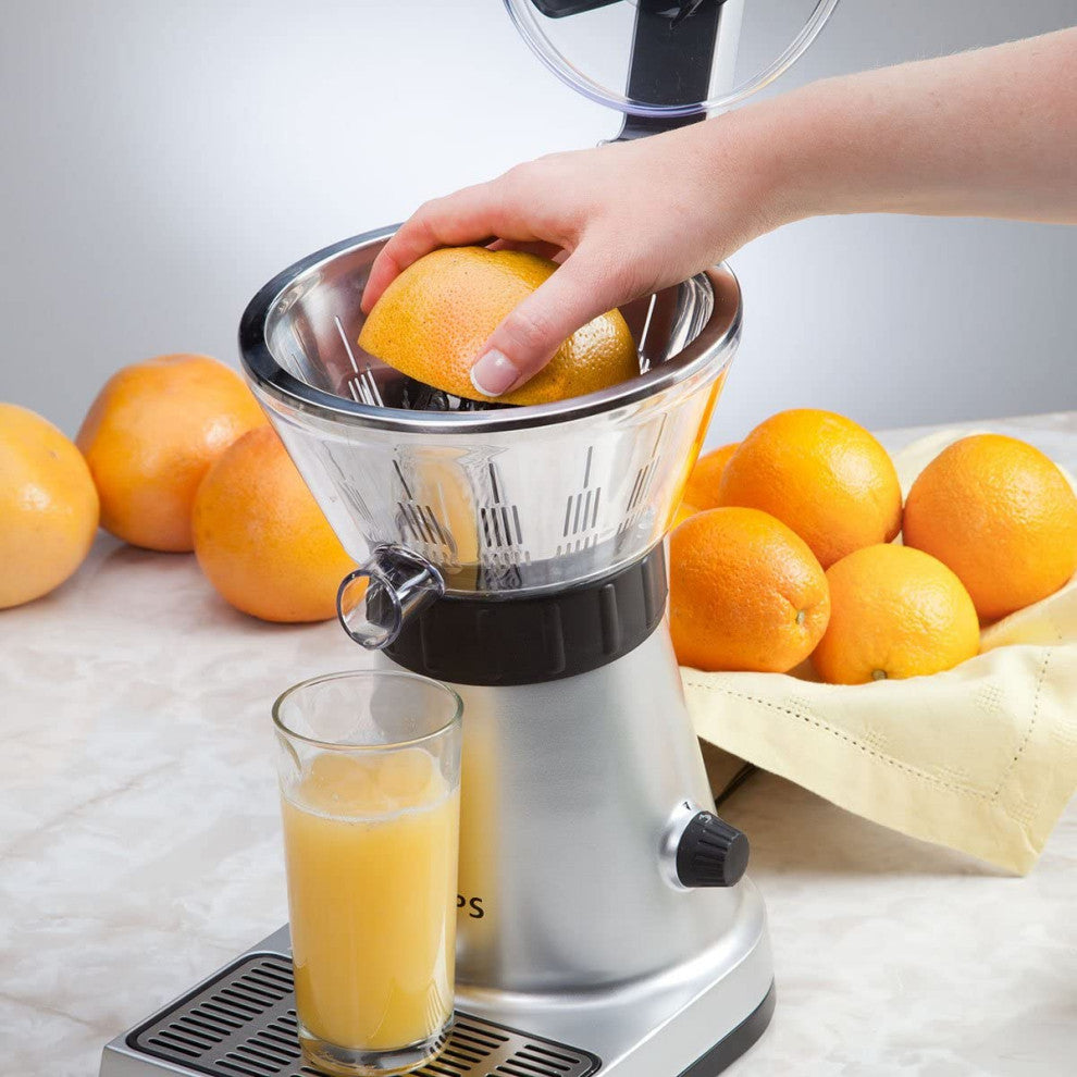 Krups Stainless Steel Electric Citrus Press With Manual and Automatic Settings