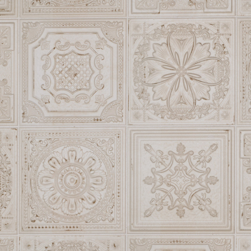 Fitz White Ceramic Wall Tile