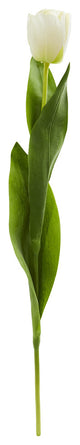 22" Tulip Artificial Flower, Set of 8, White
