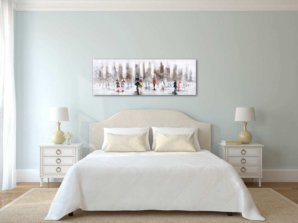 "December Hemisphere" Abstract Oil Painting on wrapped canvas, Wall Art