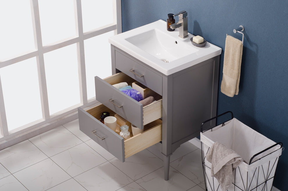 Mason 24" Single Sink Vanity, Gray