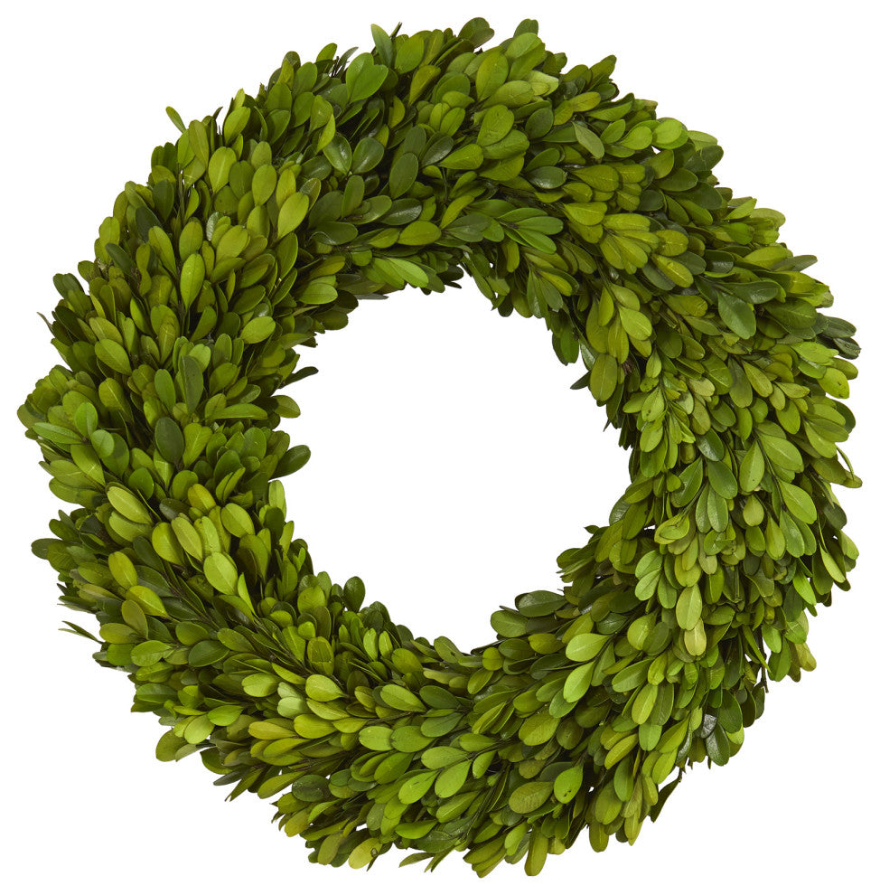 14" Preserved Boxwood Wreath