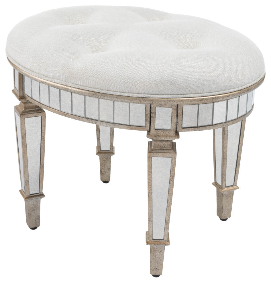 Garbo Mirrored Vanity Stool