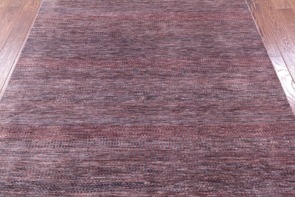 5' 10" X 9' 1" Hand Knotted Wool and Silk Savannah Grass Rug Q11925