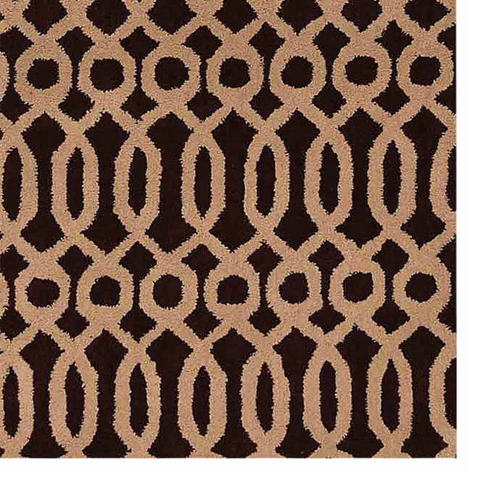 HAND TUFTED WOOL ECO-FRIENDLY AREA RUGS- Rectangle, Brown Beige, Contemporary