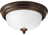Progress Lighting 1-60W Medium Flush Mount, Antique Bronze