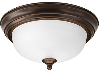 Progress Lighting 1-60W Medium Flush Mount, Antique Bronze
