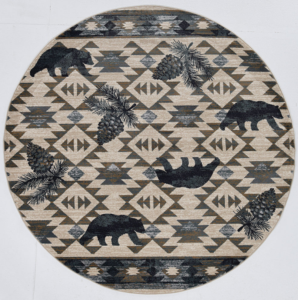 KAS Chester 5634 Ivory/Blue Montana Area Rug, 8'x10'