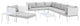 Harmony 10-Piece Sunbrella Outdoor Patio Aluminum Sectional Sofa Set, White Gray