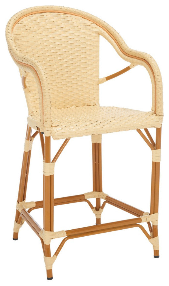 Safavieh California Counter Stool W Arm, Natural